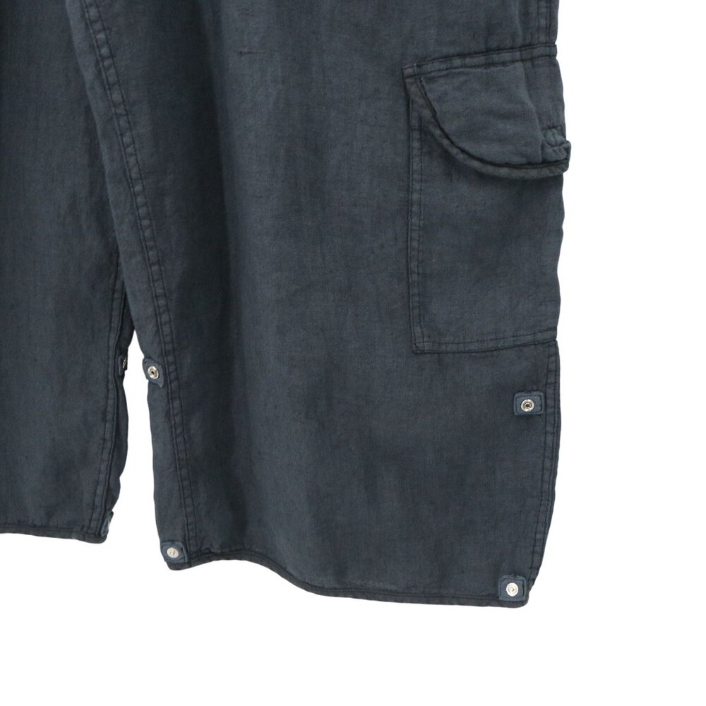 New Cynthia Ashby Linen Blue Wide Leg Overalls Small - Picture 4 of 9